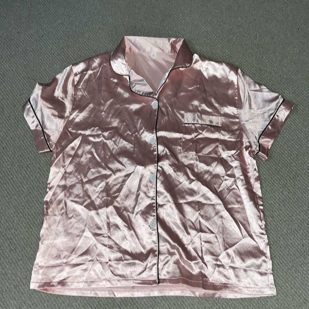 Pink Silk Pj Set
